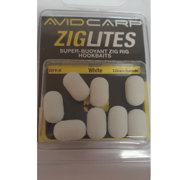 AVID-ZIGLITES-DUMBELL-BLANCO AVID CARP ZIGLITES WHITE 12MM DUMBELL
