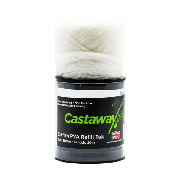 CASTAWAY-CATFISH-60MM-20MT-1 Castaway PVA System Catfish PVA Refill Tub 60mm 20mt