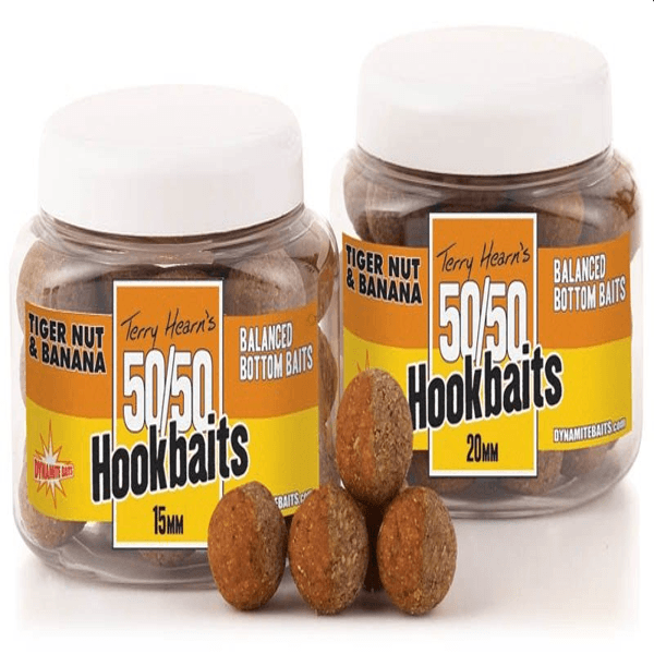 DYNAMITE BAITS HOOKBAITS 50/50 TIGER NUT-BANANA 20MM