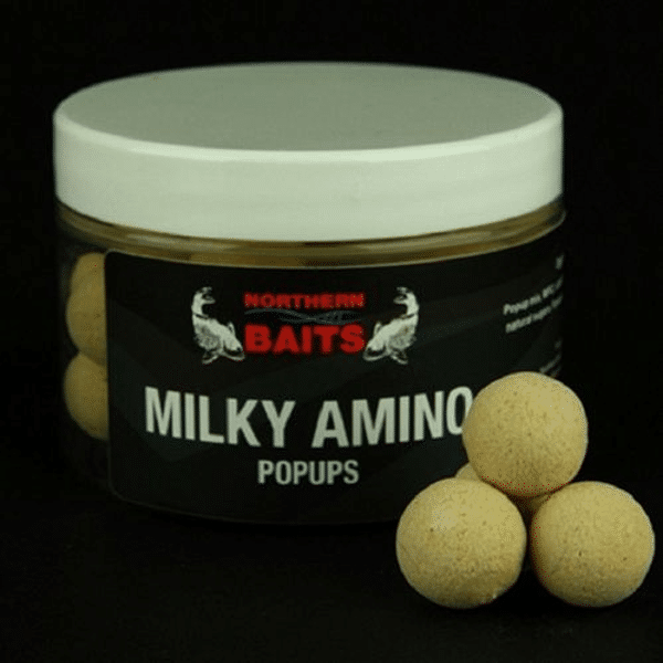 NORTHERN-BAITS-POP-UP-MILKY-15MM-BLANCO Northern Baits Boilies Milky Amino Pop ups Blanco