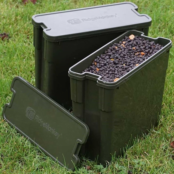 RIDGEMONKEY-CUBO-EXTERIOR-XL-3 RidgeMonkey Modular Bucket System Deep Tray XL Twin Pack