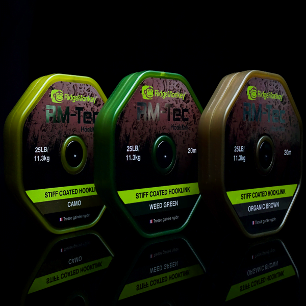 RIDGEMONKEY-STIFF-COATED RidgeMonkey stiff coated hooklink organic brown 35lb 20m