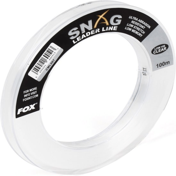 fox-snag-leader-clear-45lb Fox Snag Leader Line Clear 45lb 100mt 0.60mm