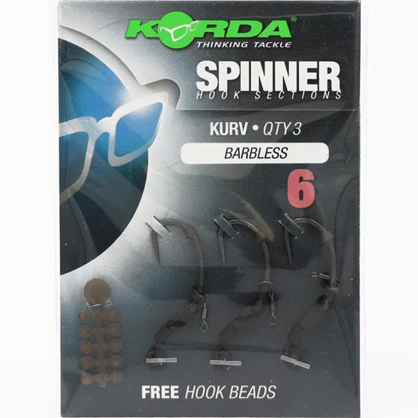 KORDA SPINNER HOOK SECTIONS Korda Spinner Kurv Barbless