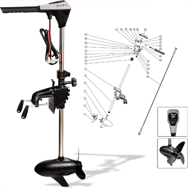 RHINO DLX70 Rhino BLX 70 Motor Eléctrico 12V
