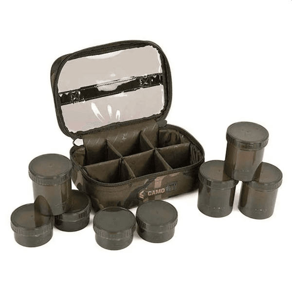 FOX CAMOLITE 8 POT 3 Fox Camolite Hookbait Case 8 pot