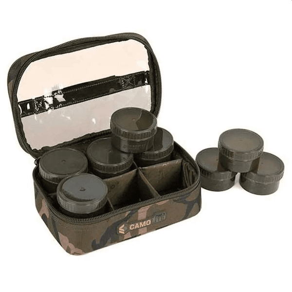 FOX CAMOLITE 8 POT 4 Fox Camolite Hookbait Case 8 pot
