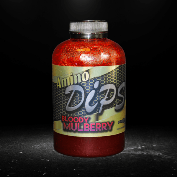 PRO ELITE GOLD BLOODY MULBERRY AMINO DIPS Pro Elite Baits Bloody Mulberry Amino Dips 500ml
