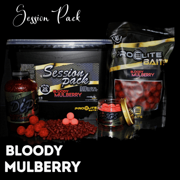 PRO ELITE GOLD BLOODY MULBERRY SESSION PACK Pro Elite Baits Bloody Mulberry Gold Session Pack