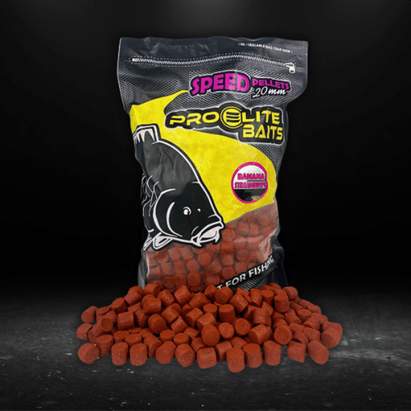 PRO ELITE SPEED PELLETS BANANA STRAWBERRY Pro Elite Baits Speed Pellets Banana Strawberry 20mm 4,5kg