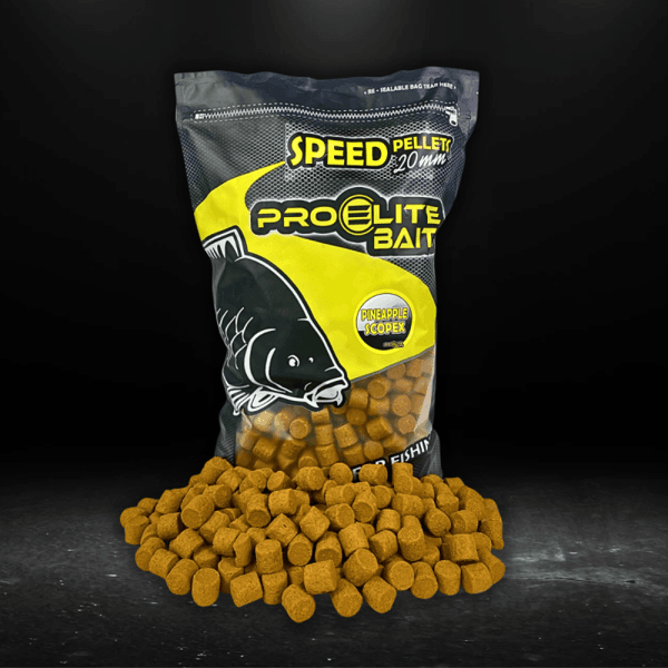 PRO ELITE SPEED PELLETS PIÑA SCOPEX Pro Elite Baits Speed Pellets Pineapple Scopex 20mm 4,5kg