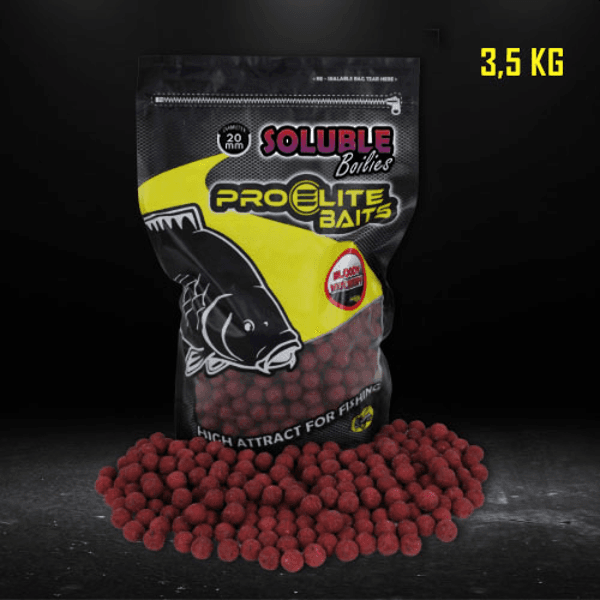 PRO ELITE BOILIE SOLUBLE MULBERRY Pro Elite Baits Boilie Soluble Bloody Mulberry 20mm