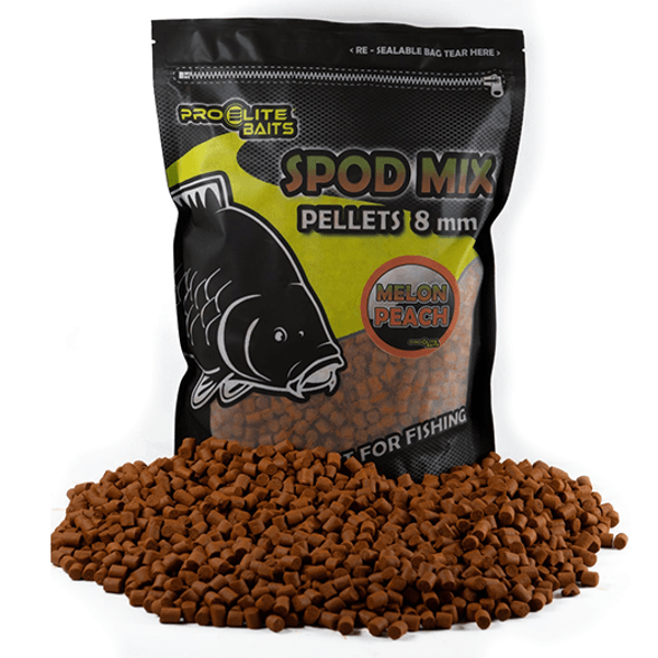 PRO ELITE SPOD MIX MELON PEACH Pro Elite Baits Classic Spod Mix Pellets Melón Peach 8mm 1.800gr