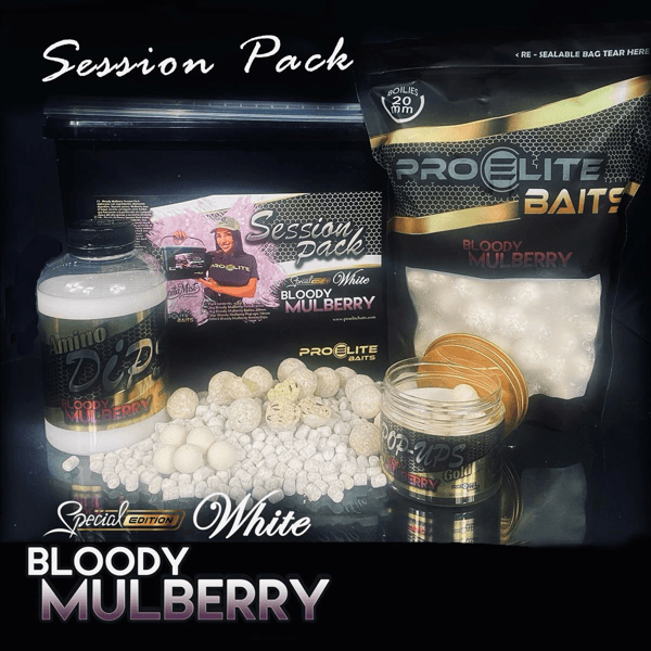 PRO ELITE SESSION PACK BLOODY MULBERRY WHITE Pro Elie Baits Session Pack Bloody Mulberry White