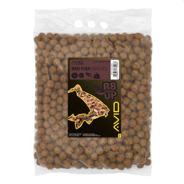 AVID CARP RED FISH BOILIES 5KG Avid Carp B8-UP Boilie Red Fish 20mm 5kg