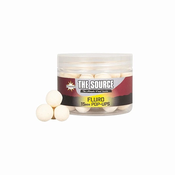 DYNAMITE THE SOURCE FLURO POP UP Dynamite Baits The Source Fluro Pop-up 15mm