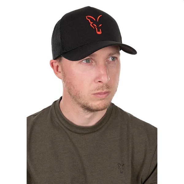 FOX BASEBALL CAPS BLANCK-ORANGE Fox Collection Baseball Cap Black-Orange