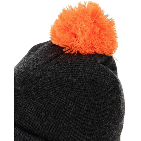 FOX BOBBLE HATS BLACK ORANGE 2 Fox Collection Bobble Hat Black-Orange