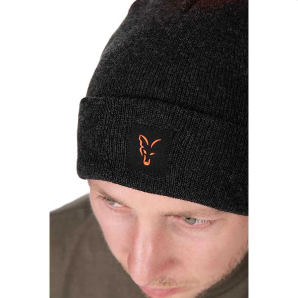 FOX BOBBLE HATS BLACK ORANGE 3 Fox Collection Bobble Hat Black-Orange