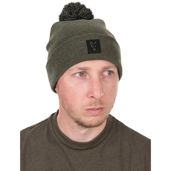 FOX BOBBLE HATS GREEN BLACK Fox Collection Bobble Hat Green-Black