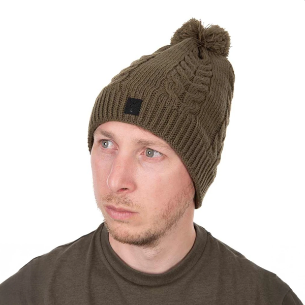 FOX KHAKI KNITTED BOBBLE 1 FOX KHAKI KNITTED BOBBLE 1