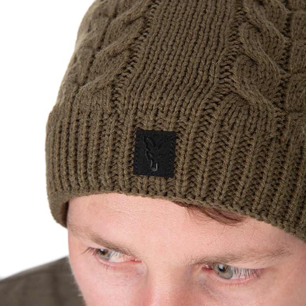 FOX KHAKI KNITTED BOBBLE 4 Fox Khaki Knitted Bobble
