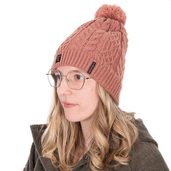 Fox Ladies Knitted Bobble Pink