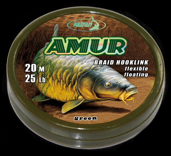 Katran Fishing Line Braided hook links AMUR 35lb 20m