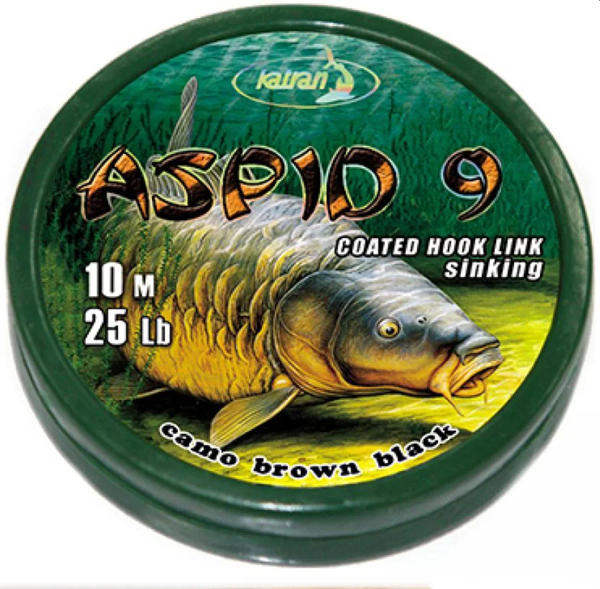 Katran Fishing Line Coated braided hook links ASPID 9 25lb 10m