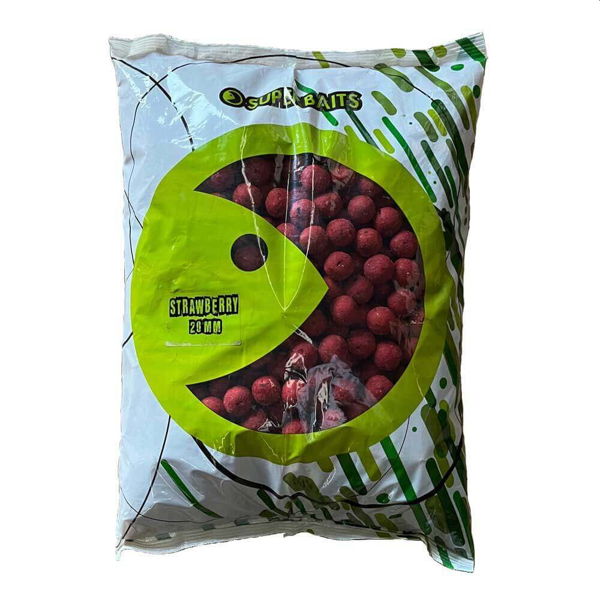 SUPER BAITS BOILIES STRAWBERRY 5KG SuperBaits Boilies Strawberry