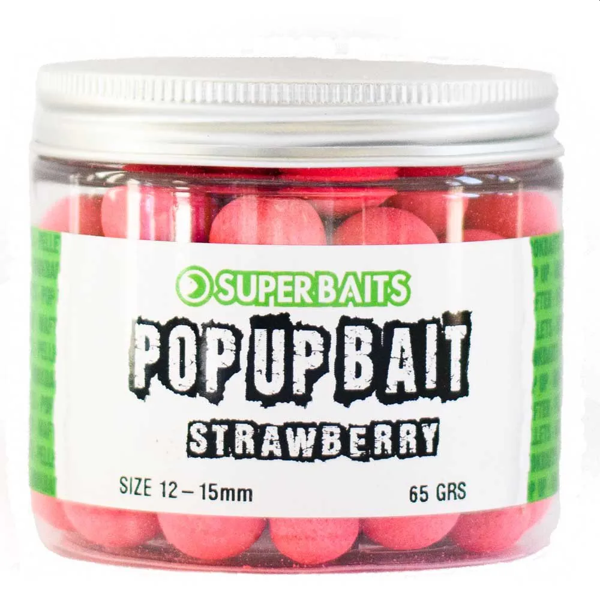 SUPERBAITS POP-UP STRAWBERRY Superbaits Pop-up Strawberry 12/15mm