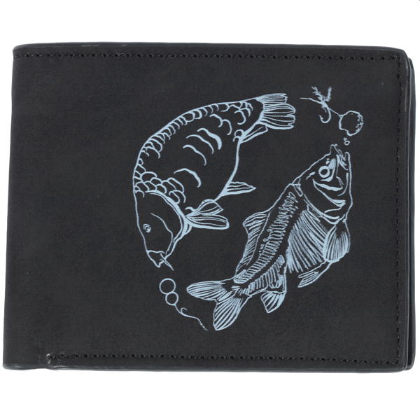 GIANTS BLACK WALLET TWO CARPS Giants Fishing Cartera Negra Dos Carpas