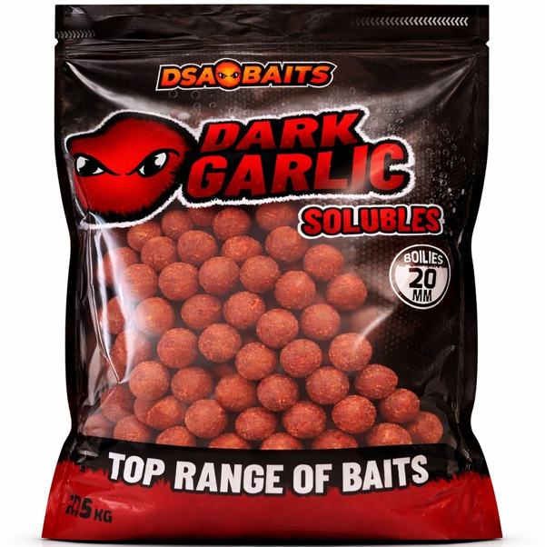 DSA Baits Boilies Solubles Dark Garlic 20mm 2.5kg