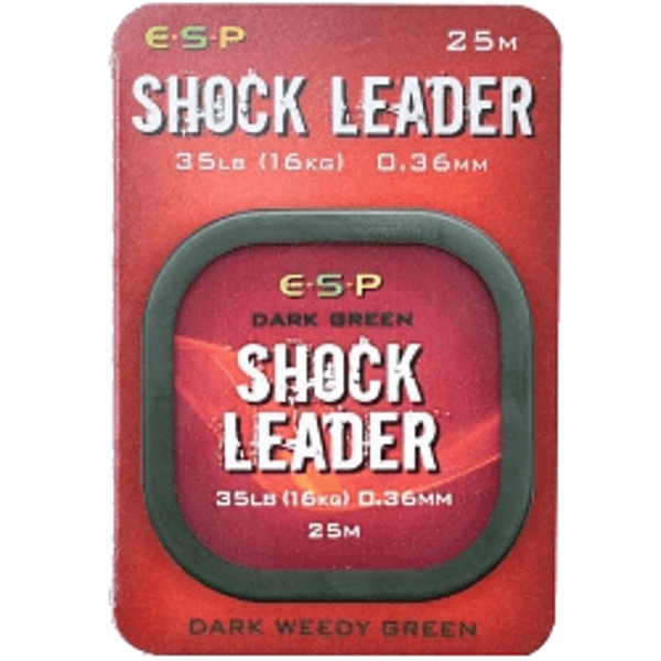 ESP SHOCK LEADER DARK GREEN 2 ESP Shock Leader Dark Green 35lb