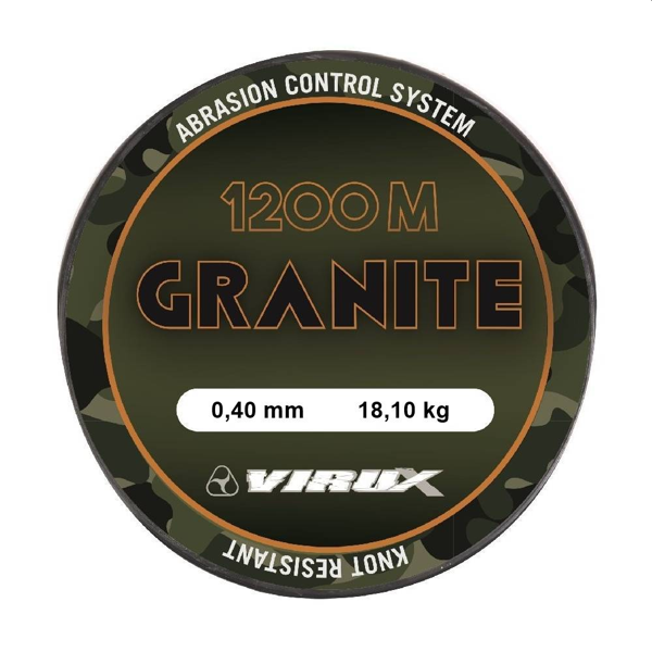 Hilo Virux Granite 0.35mm 1200mt monofilamento carpfishing color granito oscuro