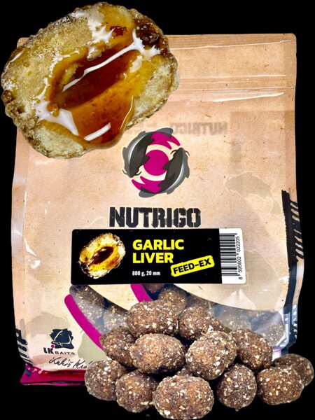 LK BAITS NUTRIGO FEED-EX GARLIC LIVER 800GR LK Baits Nutrigo Feed-ex Liver-Garlic 800gr 20mm