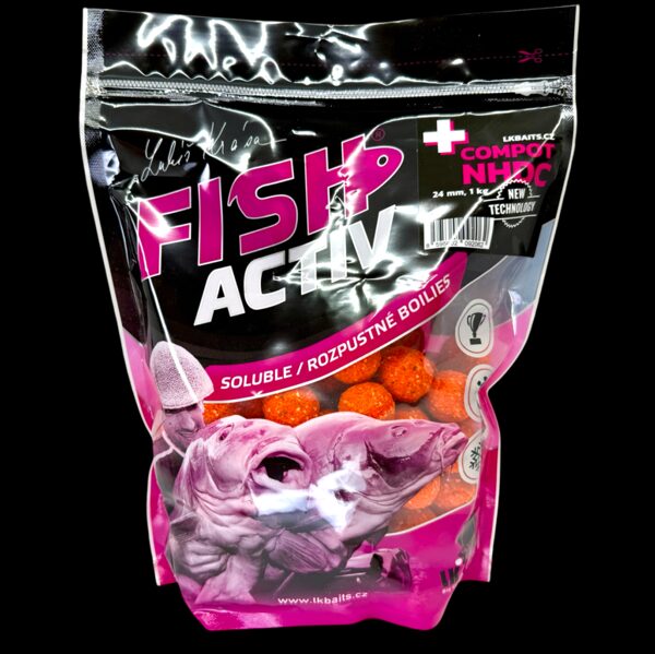 LK Baits Fish Activ Plus Compote NHDC 24 mm, 1 kg LK Baits Fish Activ Plus Compote NHDC 24mm 1kg