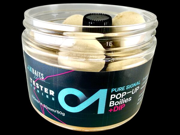LK Baits POP-UP Boilies Tester Series_01 Pure Signal 150ml, 14-20mm, Blanco LK Baits Pop-up Blanco Tester Series_01 Pure Signal 14-20mm