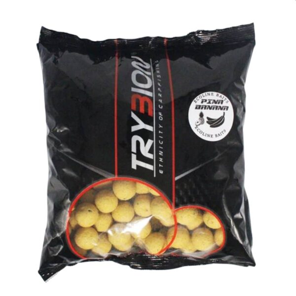 TRYBION ECOLINE BOILIES BANANA PIÑA 1KG Trybion Boilies Ecoline Banana Piña 1Kg 20mm