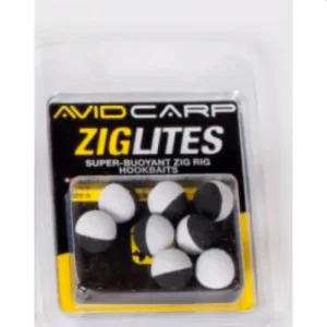 Avid Carp Ziglites 10mm Boilies Black-White cebo flotante artificial de espuma