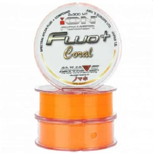 Awa Shima Ion Power Fluo+ Coral 0.23mm 7,10kg 2x300m - monofilamento ultrafino fluorescente carpfishing, Chachocarp Mérida Extremadura