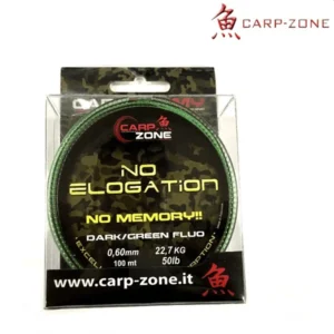 Carp Zone No-Elongación Dark/Green Shock Leader 0,60mm 50lb 100mt para carpfishing