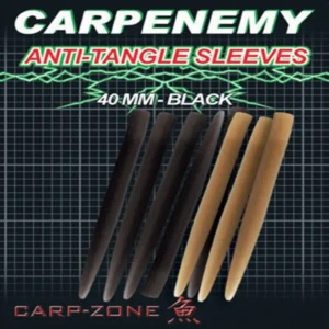 Carp Zone Anti-Tangle Sleeves 40mm Black 20uni conos silicona antienredos