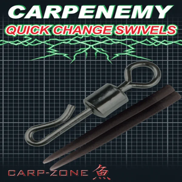 Carp Zone Quick Change Swivel nº8 10uni+10 Anti-Tangle fundas helicoptero