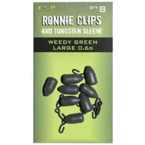 ESP Ronnie Clips and Tungsten Sleeve Camo Green 0.3g