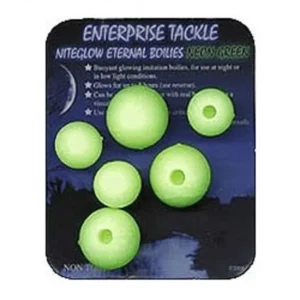 Enterprise Tackle Niteglow Eternal Boilies Neon Green – boilie artificial verde neon para pesca nocturna de carpas en Mérida Extremadura – Chachocarp