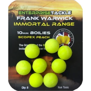 Enterprise Tackle Inmortal Range Boilie Amarillo Sabor Scopex Peach 10mm - boilie artificial para carpas en Mérida Extremadura