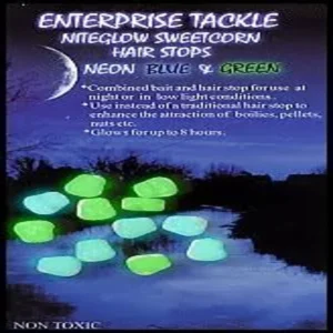 Enterprise Tackle Imitación Maíz Pop-up Niteglow Corn Hair Stop Neon Blue & Green