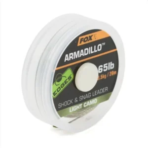 Fox Armadillo 65lb 20m dyneema lider de choque camuflaje