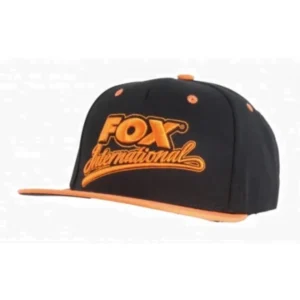 Fox Snap Black Cap Orange Black lana acrilica pico plano naranja